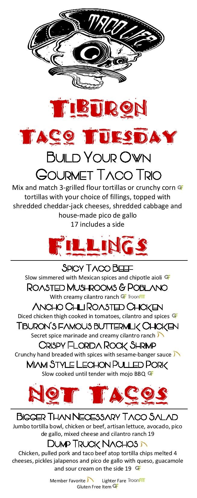Tiburón Golf Club Calendar Event Taco Tuesday